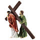 Figuras de resina da Paixão de Jesus: Jesus carregando a Cruz no caminho do Calvário, com Simão Cireneu e a Verónica s13