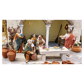 Miracolo nozze di Cana Gesù scena 9 cm