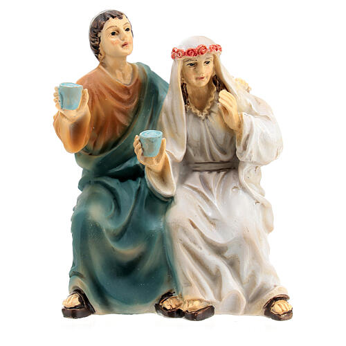 Miracolo nozze di Cana Gesù scena 9 cm 4