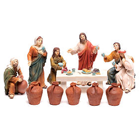 Ícones, Ovos Pintados, Quadros, Imagens: Vida de Jesus Cena Bodas de Caná figuras 9 cm resina