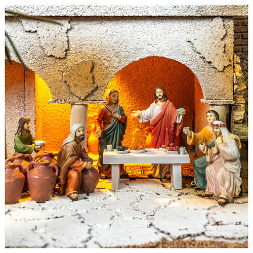 Vida de Jesus Cena Bodas de Caná figuras 9 cm resina 2