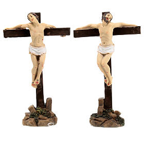 Santons des deux voleurs sur la croix 9 cm