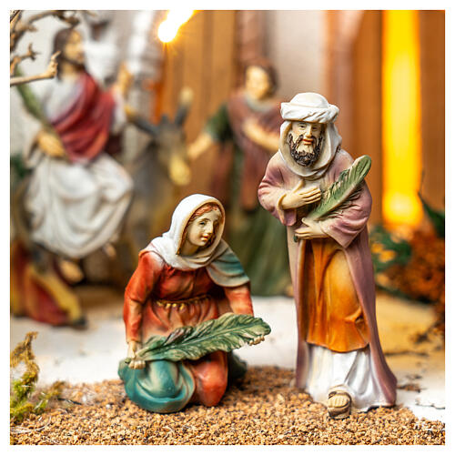 Shepherd figurines, entrance of Jesus into Jerusalem 9 cm 2