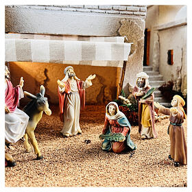 Santons bergers entrée de Jésus à Jérusalem 9 cm