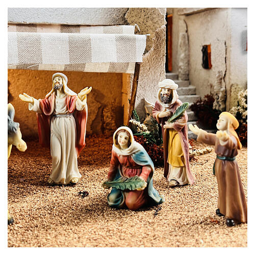 Santons bergers entrée de Jésus à Jérusalem 9 cm 4