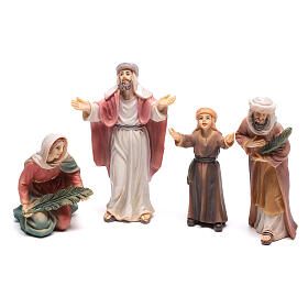 Ícones, Ovos Pintados, Quadros, Imagens: Grupo figuras cidadãos Entrada de Jesus em Jerusalém 9 cm