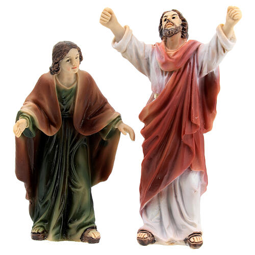 Scena popolo condanna Gesù statue 9 cm 4