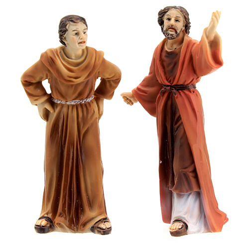 Figurki ludność potępia Jezusa scena 9 cm 5