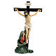 Jesus on the cross with Mary at his feet 9 cm s3
