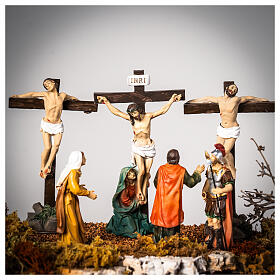 Scena Jezus na krzyżu z Maryją u stóp 9 cm
