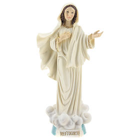 Hand painted resin statue of Our Lady of Medjugorje, Queen of Peace, height 22 cm