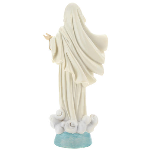 Hand painted resin statue of Our Lady of Medjugorje, Queen of Peace, height 22 cm 5