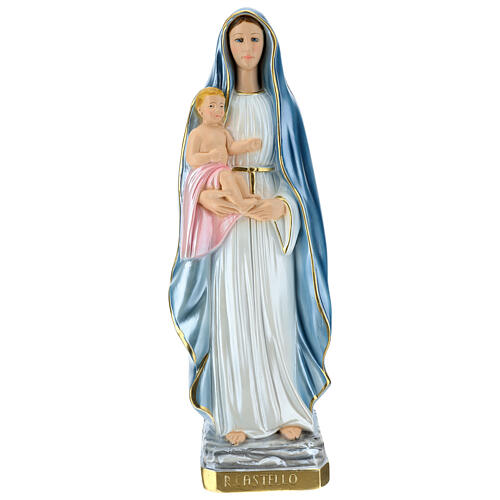 Statue Virgin Queen of the Castle mother of pearl plaster 60 cm 1