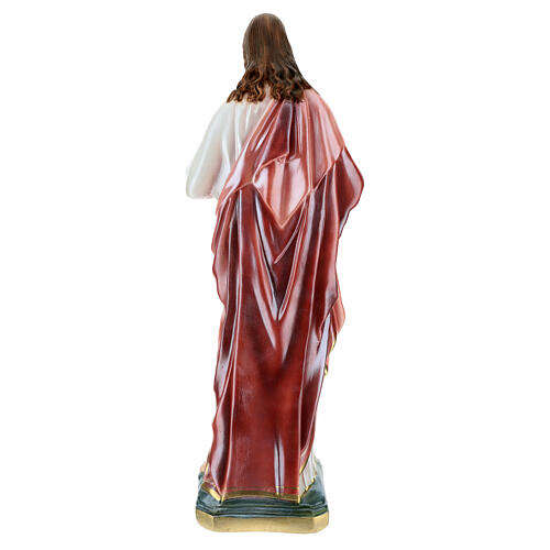 Statue Sacré-Coeur de Jésus plâtre nacré 60 cm 6