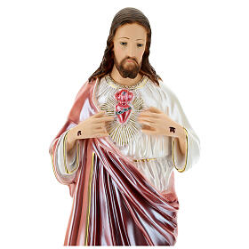 Figura Święte Serce Jezusa gips perłowy 60 cm