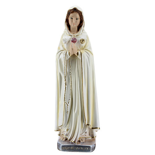 Statue of the Mystic Rose in mother of pearl plaster 30 cm 2