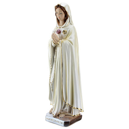 Statue of the Mystic Rose in mother of pearl plaster 30 cm 3