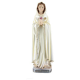 Figura Maria Róża Mistyczna gips perłowy 30 cm