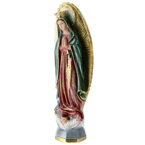 Virgen de Guadalupe 40 cm yeso nacarado 4