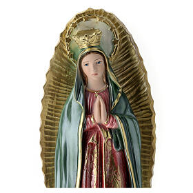 Virgin of Guadalupe statue 40 cm plaster mother of pearl