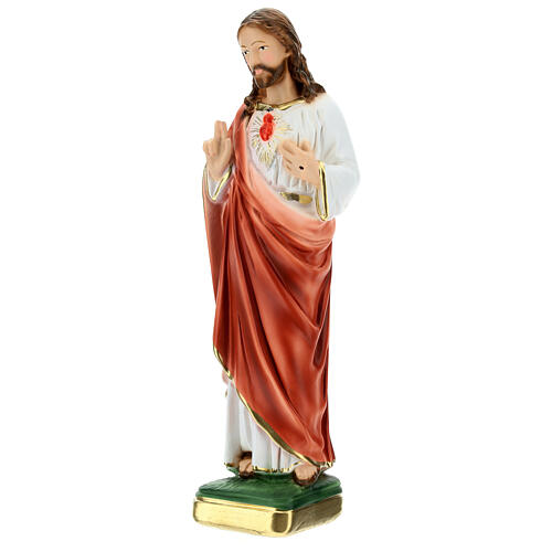 Heiligstes Herz Jesus 30cm bemalten Gips 3