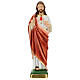 Heiligstes Herz Jesus 30cm bemalten Gips s1