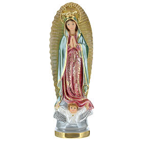 Virgen Guadalupe 25 cm yeso nacarado
