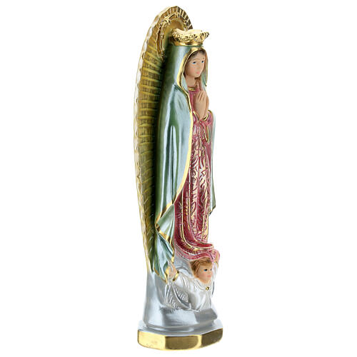 Virgen Guadalupe 25 cm yeso nacarado 4