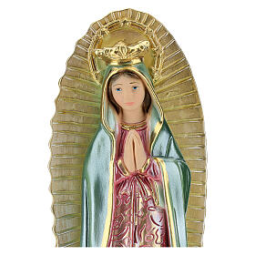 Madonna Guadalupe 25 cm gesso madreperlato