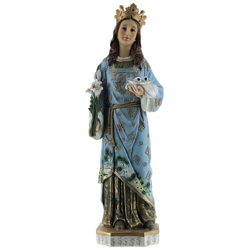 Statua Santa Lucia di Siracusa resina 30 cm 1