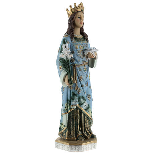 Statua Santa Lucia di Siracusa resina 30 cm 4