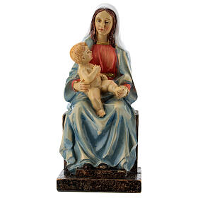 Virgen sentada con Niño resina 20 cm