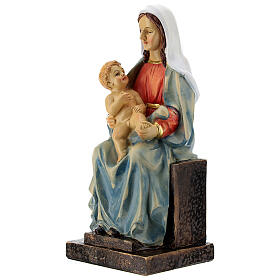 Virgen sentada con Niño resina 20 cm