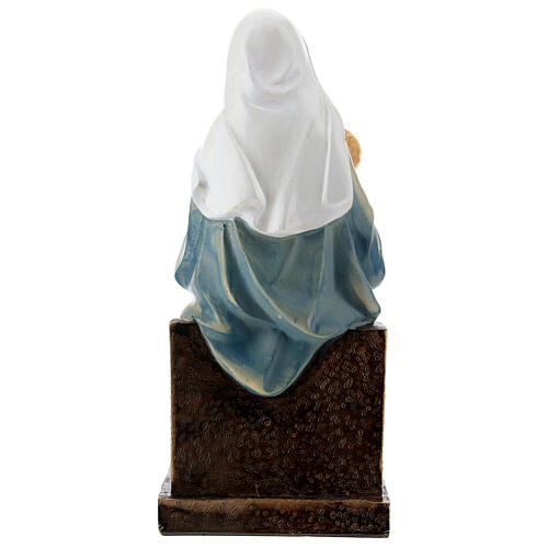 Virgen sentada con Niño resina 20 cm 4