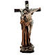 Statue Heiliger Franziskus mit Jesus am Kreuz aus Harz, 30 cm s1