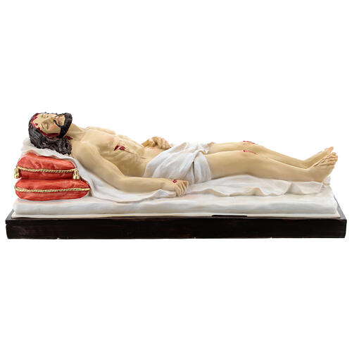 Estatua Cristo muerto en cama resina 30 cm 1