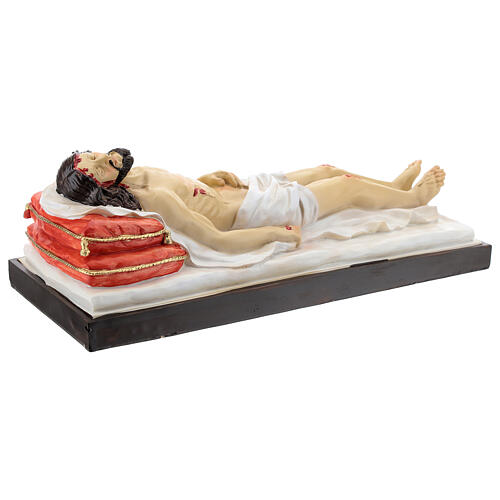 Estatua Cristo muerto en cama resina 30 cm 3