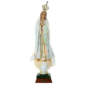 Estatua Virgen de Fátima pintada resina vacía 65 cm