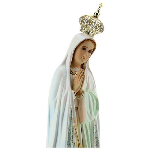 Estatua Virgen de Fátima pintada resina vacía 65 cm 2