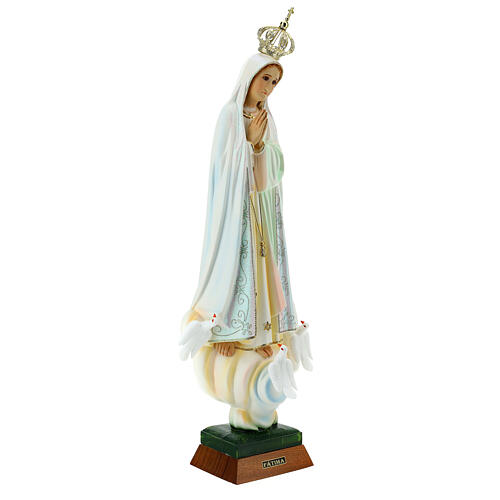 Estatua Virgen de Fátima pintada resina vacía 65 cm 4