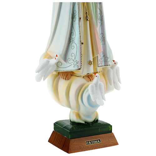 Estatua Virgen de Fátima pintada resina vacía 65 cm 5