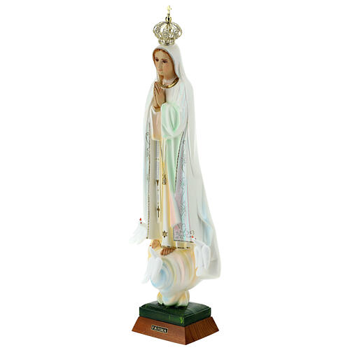 Statue Notre-Dame de Fatima peinte résine creuse 65 cm 3