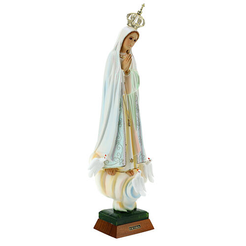 Statue Notre-Dame de Fatima peinte résine creuse 65 cm 4