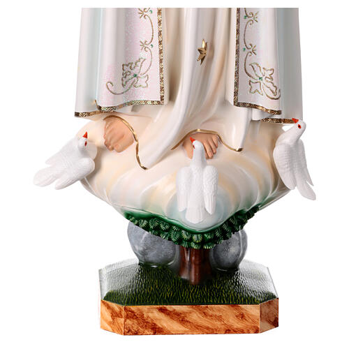 Estatua Virgen de Fátima resina vacía 85 cm pintada a mano 3