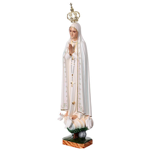 Estatua Virgen de Fátima resina vacía 85 cm pintada a mano 4