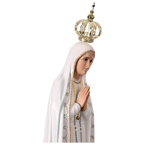 Estatua Virgen de Fátima resina vacía 85 cm pintada a mano 8