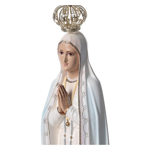 Statua Madonna di Fatima resina vuota 85 cm dipinta a mano 2