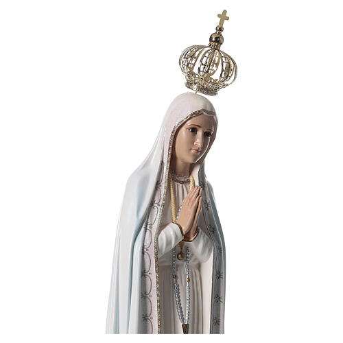 Statua Madonna di Fatima resina vuota 85 cm dipinta a mano 4