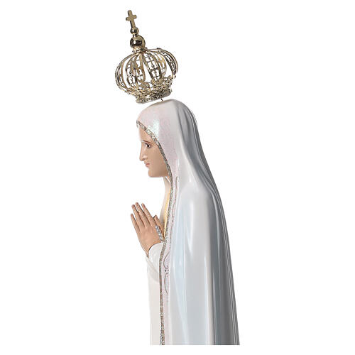 Statua Madonna di Fatima resina vuota 85 cm dipinta a mano 6
