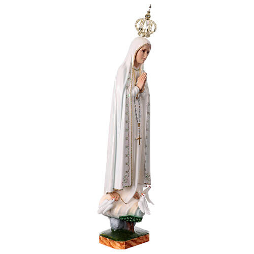 Statua Madonna di Fatima resina vuota 85 cm dipinta a mano 6